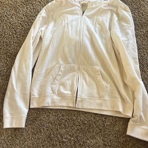 American eagle cream zip hoodie